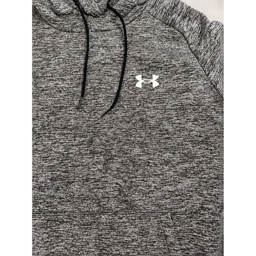 Under Armour Men's Large Gray Heather Fleece Pullover Hoodie Loose Fit - Picture 6 of 10